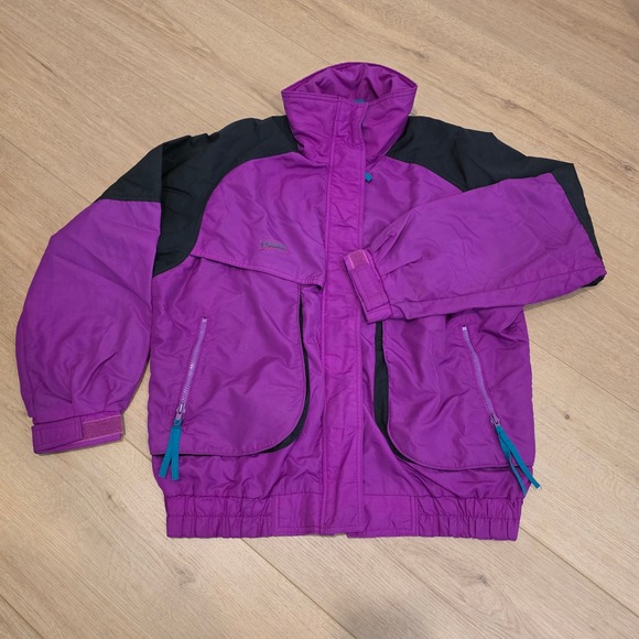 Vintage Columbia Radial Sleeve Purple Winter Jacket Coat Womens L Powder Keg - Picture 1 of 11